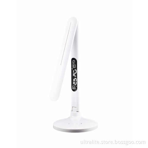 multi-purpose lamp with thermometer,touch control led table lamp,folded flexible led desk lamp